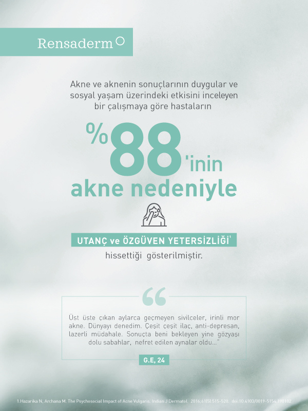 Rensaderm Akneli Ciltler için Onarıcı Etkili Nemlendirici Krem